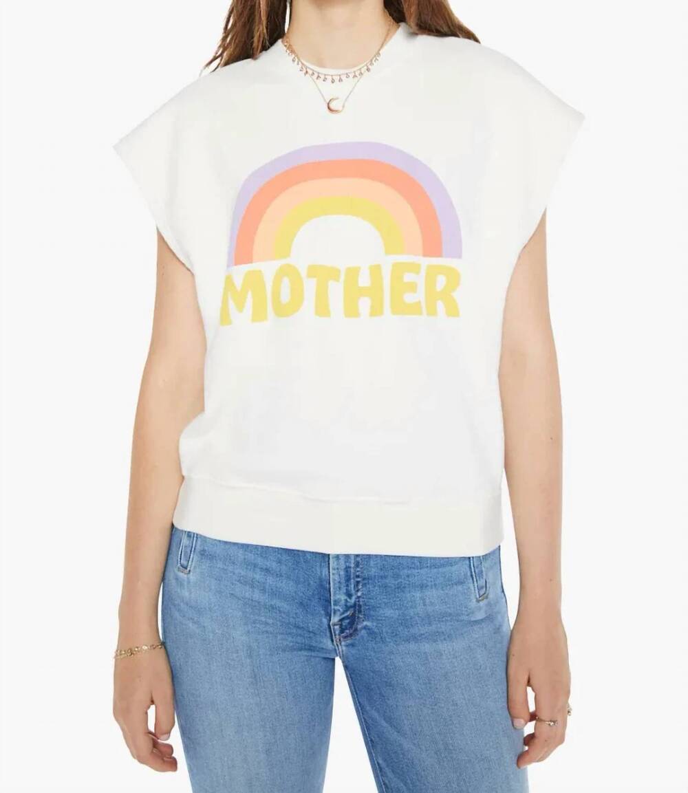 NEW MOTHER drop square short sleeve sweatshirt in over mother